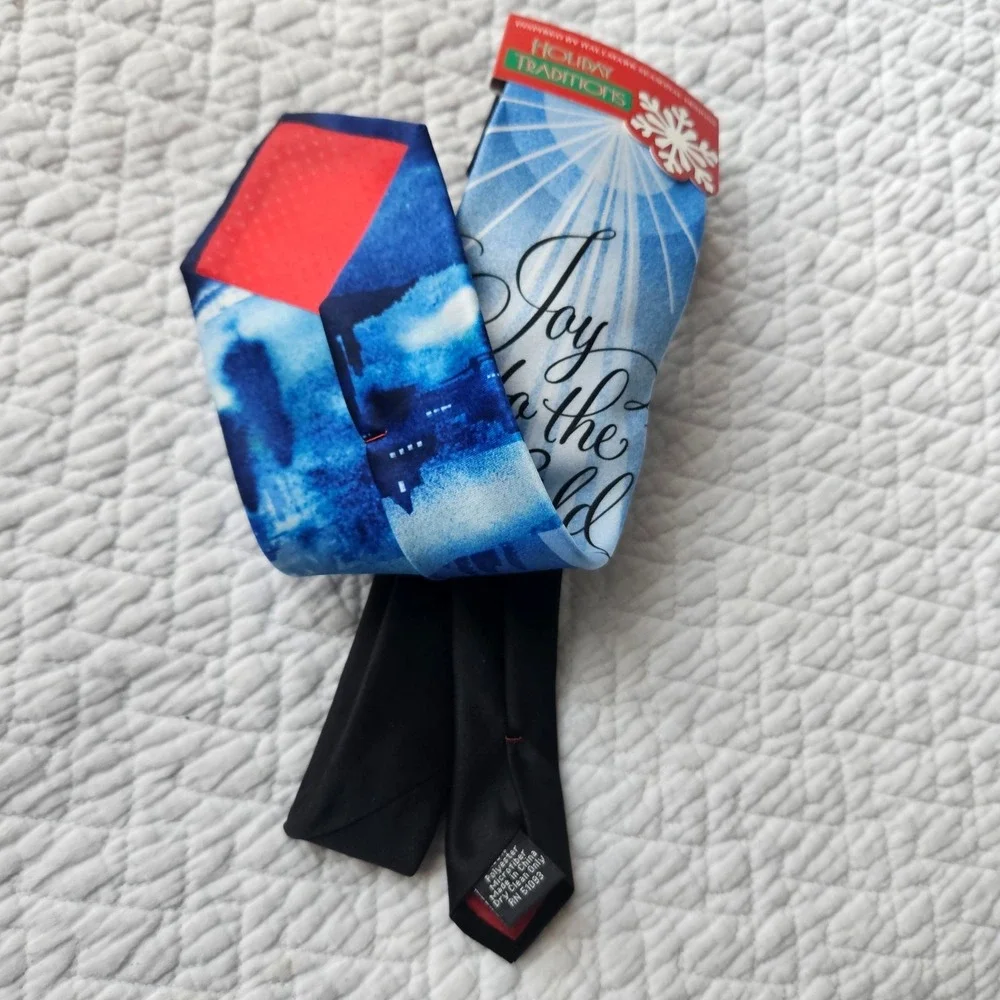 NEW WITH TAGS HOLIDAYS‎ Winter Wonderland  Joy to the World BlueNeck Tie